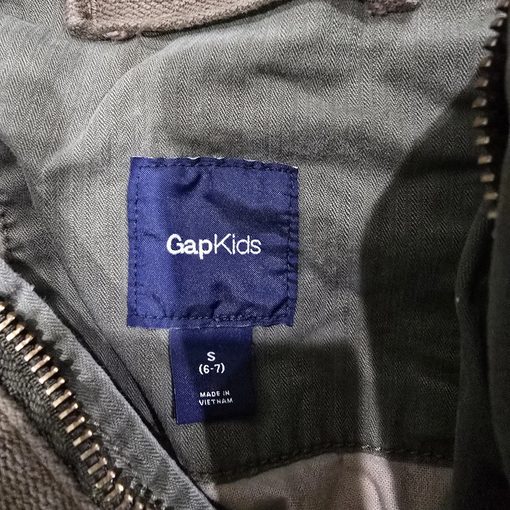 Gap Kids Military Utility Full Zip Olive Green Jacket Size S